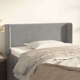  Uzglavlje s ušima svjetlosivo 83x16x78/88 cm baršunasto | shoptok.hr