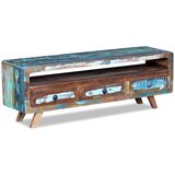 Maison Chic TV omarica - TV stojalo - Televizijska omarica s 3 predali trden predelan les, (21700970) | Shoptok.si