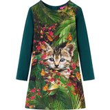 VidaXL Dječja haljina s dugim rukavima tamnozelena 104 VidaXL Dječja haljina s dugim rukavima tamnozelena 104 Slike