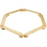 MeowBaby Senzorična steza iz borovega lesa v naravni barvi 10x408x5 cm Montessori - Cene