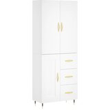 Maison Chic Visoka omara - Komoda - Predalnik bela 69,5x34x180 cm inženirski les, (21722176) | Shoptok.si