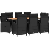  Vanjski set za objedovanje 9 kom. Crna | shoptok.hr