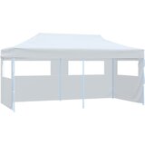 vidaXL zložljiv pop-up vrtni šotor s stranicami 3x6 m jeklen bel | Shoptok.si