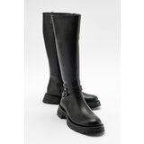 LuviShoes COVELA Women's Black Skin Boots Cene