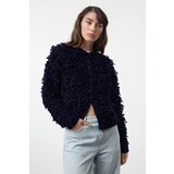Trendyol Navy Blue Tassel Coat Knitwear Cardigan | shoptok.hr