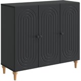 vidaXL Strani šal Črna 89 x 34,5 x 80 cm Inženirski les, (5000218134) | Shoptok.si