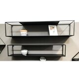 Mömax set stenskih regalov leicester, jeklo, črna | Shoptok.si
