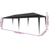 vidaXL Šotor za zabave 3x6 m PE antracit | Shoptok.si