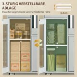  Kuhinjski ormarić na kotačima mobilna kuhinjska komoda s policama ladice podesiva polica otvor za kabel siva | shoptok.hr