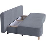 P & B ZOFA S POSTELJNO FUNKCIJO, temno siva tekstil, leseni material | Shoptok.si
