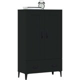  Visoka komoda crna 70 x 31 x 115 cm od konstruiranog drva | shoptok.hr
