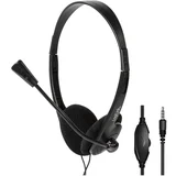 stereo headset, 1x 3.5 mm headphone jack, boom microphone, eco box
