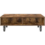  Stranska miza s kolesi Dimljeni oreh 90 x 50 x 30 cm, (5000201968) | Shoptok.si