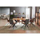Hom`in naslanjač, kovina, tekstil rjava, siva | Shoptok.si