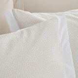 Bianca Kremno bela 3-delna posteljnina za zakonsko posteljo iz bombažnega perkala 200x200 cm Seersucker Woven Stripe – | Shoptok.si