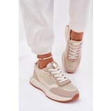 Boto Ladies Sports Shoes With Mesh On Platform Beige Poova | Shoptok.si