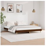  okvir za krevet smeđi hrast 200 x 200 cm konstruirano drvo | shoptok.hr