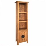  Samostojeći toaletni ormarić za kupaonicu od masivne reciklirane borovine 48 x 32 x 170 cm | shoptok.hr