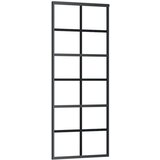  drsna vrata z opremo črna 76x205 cm esg steklo | Shoptok.si