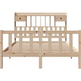 vidaXL Krevet s regalom za knjige bez madraca 140x190 cm od borovine | shoptok.hr