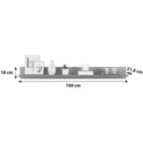 Modern Living Stenska Polica Ontario, Barva Hrasta | Shoptok.si