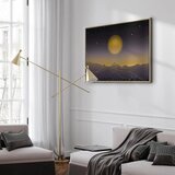  Slika - Futuristic landscape 3 (1 Part) Wide 120x80 U prirodnom drvenom okviru | shoptok.hr