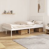  Metalni okvir za krevet s uzglavljem bijeli 120 x 190 cm | shoptok.hr