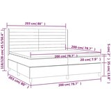  Krevet s oprugama i madracem svjetlosivi 200 x 200cm od tkanine | shoptok.hr