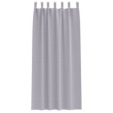 vidaXL Zavjese sa zavjesama 2 pcs Metalna siva 260 x 140 cm Poliester | shoptok.hr