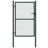 vidaXL Vrata za ograjo iz jekla 100x175 cm zelena Cene