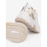 Shelvt White sneakers with beige and gold inserts | shoptok.hr