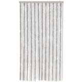 vidaXL Zavesa proti mrčesu svetlo siva in bela 100x230 cm šenilja | Shoptok.si