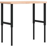  Radni stol 100x60x(73-99,5) cm od masivne bukovine pravokutni Slike