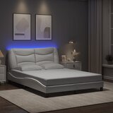 Furnova Posteljni okvir z LED lučkami bel 140x200 cm umetno usnje, (21935717) Cene