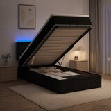  od pjene s madracem i LED-om Crna 100 x 200 cm Tkanina - Crna 100 x 200 cm Prošiveno gumbima | shoptok.hr