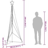 vidaXL LED božićno drvce 483 LED toplo bijelo 240 cm | shoptok.hr