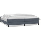 Box spring krevet s madracem tamnosivi 180x220 cm baršunasti | shoptok.hr