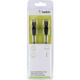 Belkin A3L793BT02MBKHS RJ45 omrežni kabel\, Patch kabel CAT 5e S/FTP 2.00 m črna z zaščitnim zapornim zatičem 1 kos, (20415363) | Shoptok.si