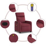 vidaXL Masažni naslonjač od tkanine crvena boja vina | shoptok.hr