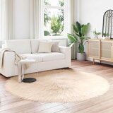  Tepih od umjetne ovčje kože TAFALLA Bež Ø 160 cm Poliester | shoptok.hr