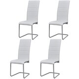 Maison Chic Nihajni Jedilni stoli - Vzorci stoli 4 kosi belo umetno usnje A1560, (22031494) | Shoptok.si
