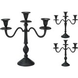  SVIJEĆNJAK 30CM ZA 3 SVIJEĆE CRNI SORTO | Eponuda.ba