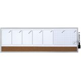  PLOČA PLANER TJEDNI MAGNETNI/PLUTO 58,5X19CM SREBRNI OKVIR NOBO 1903780 BIJELA/SMEĐA | Shoptok.si