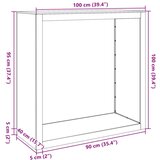 vidaXL Stojalo za drva 100x40x100 cm korten jeklo | Shoptok.si
