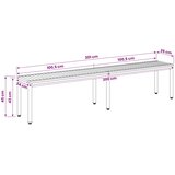  Vrtna klupa 201 x 35 x 45 cm Čvrsto drvo akacije Pravokutni | shoptok.hr