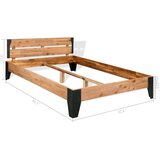 vidaXL Okvir za krevet od masivnog bagremovog drva i čelika 152x203 cm | shoptok.hr