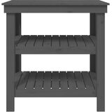  Radni stol sivi 78,5x50x80 cm od masivne borovine | shoptok.hr