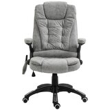 Direktorska stolica s funkcijom masaže i grijanja ergonomska podesiva do 120 kg siva | shoptok.hr