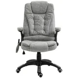 stolica s funkcijom masaže i grijanja ergonomska podesiva do 120 kg siva