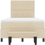  Box Spring postelja z vzmetnico in klopjo kremne barve 120x200 cm tkanina, (22080940) | Shoptok.si